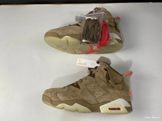 Kicktheory Khaki Retro DH0690-200 Air Travis Jordan 6 Scott British 0713